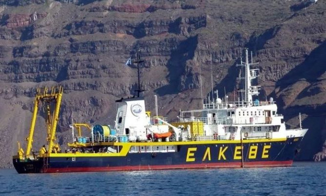 Συνεχίζονται οι έρευνες του ωκεανογραφικού σκάφους «Αιγαίο» στην περιοχή Σαντορίνης - Αμοργού