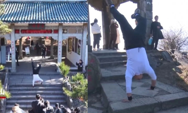 Τύπος έγινε viral στο διαδίκτυο: Ανεβαίνει τα πιο διάσημα βουνά της Κίνας με τα χέρια του