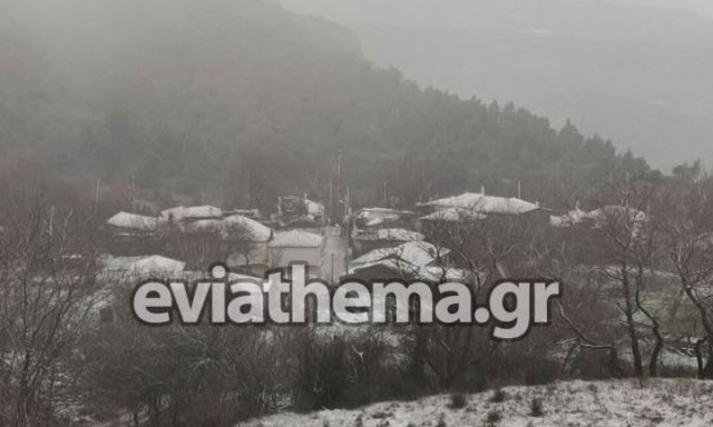 Κακοκαιρία Coral: Χιόνια στην Εύβοια – Έρχεται ισχυρός παγετός και πτώση θερμοκρασίας