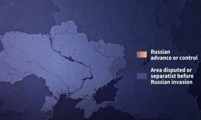 Χάρτες δείχνουν πόσα εδάφη έχει κερδίσει η Ρωσία στην Ουκρανία από το 2014