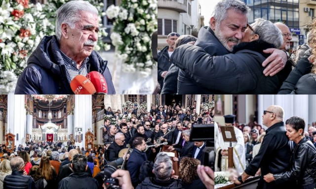 Μανώλης Λιδάκης: Πλήθος κόσμου αποχαιρέτησε τον σπουδαίο τραγουδιστή - Ποιοι έδωσαν το παρών