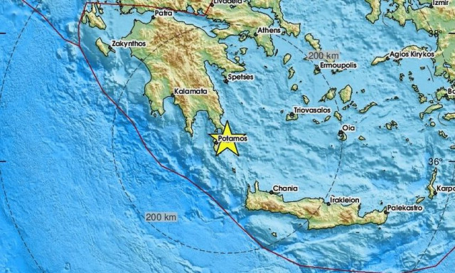 Σεισμός στο στενό Κυθήρων –  Λακωνίας (pics)