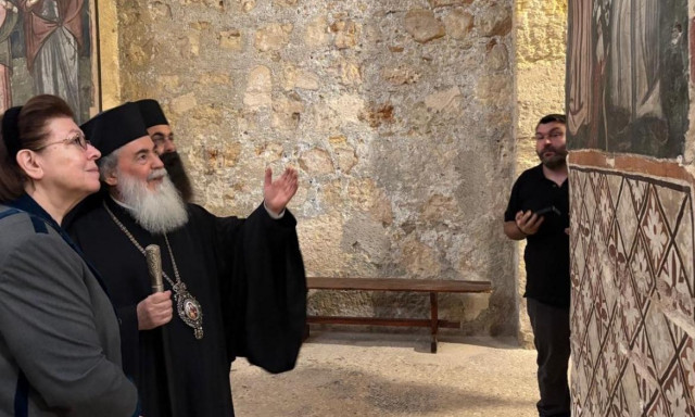 Η υπουργός Πολιτισμού Λίνα Μενδώνη επισκέφθηκε τα Ιεροσόλυμα