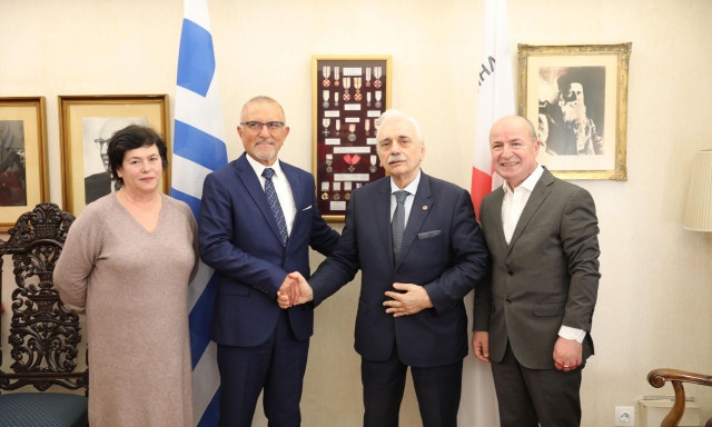 Ο Ελληνικός Ερυθρός Σταυρός υποδέχθηκε τον προέδρο του Αλβανικού Ερυθρού Σταυρού