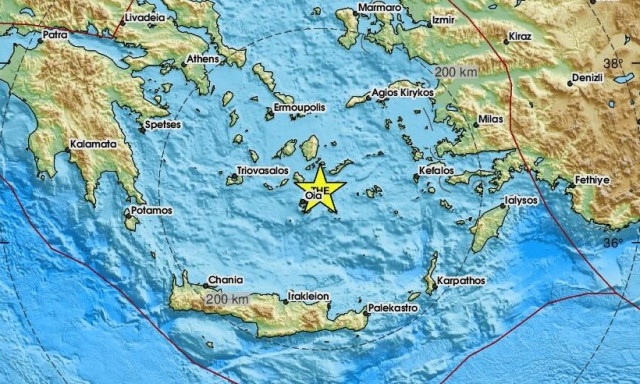 Νέος σεισμός στο τρίγωνο Σαντορίνης – Αμοργού – Ανάφης (pics)