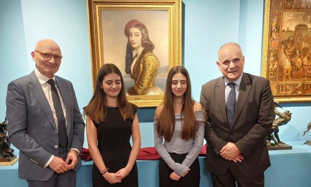 Η διάσημη προσωπογραφία της Αικατερίνης (Ρόζας) Μπότσαρη βρίσκεται στο Μουσείου Φιλελληνισμού