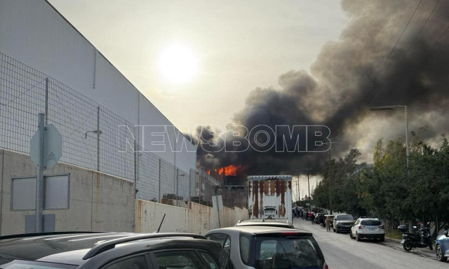 Ηράκλειο: Κρίσιμη η μάχη με τις φλόγες στο εργοστάσιο ξυλείας στη ΒΙ.ΠΕ.