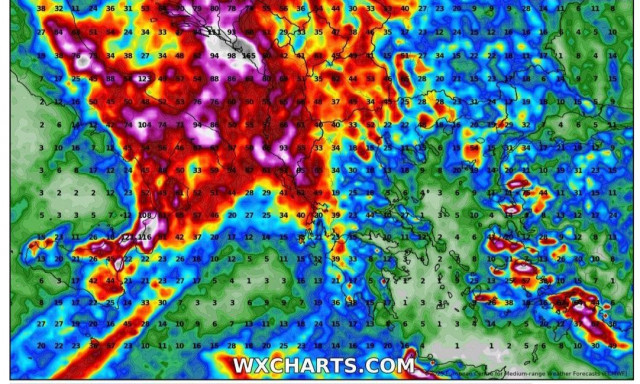 Καιρός: Βροχερές οι επόμενες ώρες - Οι 7 περιοχές που θα «πέσει» αρκετό νερό
