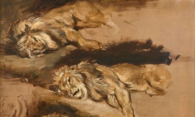 Έργο με λιοντάρια κρεμόταν στο σαλόνι οικογένειας για χρόνια - Ηταν αυθεντικός πίνακας Ντελακρουά