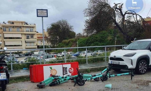 Ρόδος: Σοβαρές ζημιές από ανεμοστρόβιλο - Ξηλώθηκαν δέντρα και κλιματιστικά