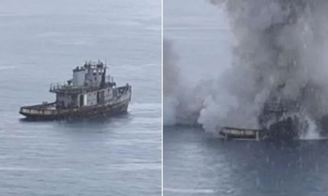 Χανιά: Η στιγμή που «βυθίζεται» το πλοίο στο πρώτο καταδυτικό πάρκο της Ελλάδας