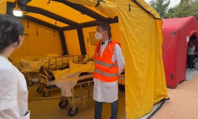 Εντυπωσιακή άσκηση για πυρκαγιά στον «Ευαγγελισμό» - Εκκένωση βάσει των ειδικών Σχεδίων