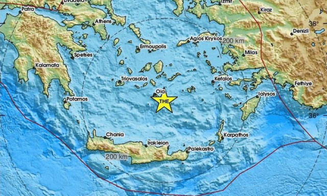 Σεισμός μεταξύ Σαντορίνης και Ανάφης