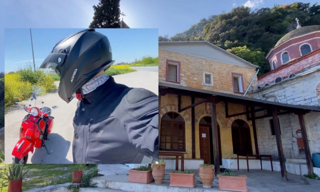 Λάρισα: Ξεκίνησε με... vespa για να φτάσει στο Άγιο Όρος για να κάνει Ανάστση