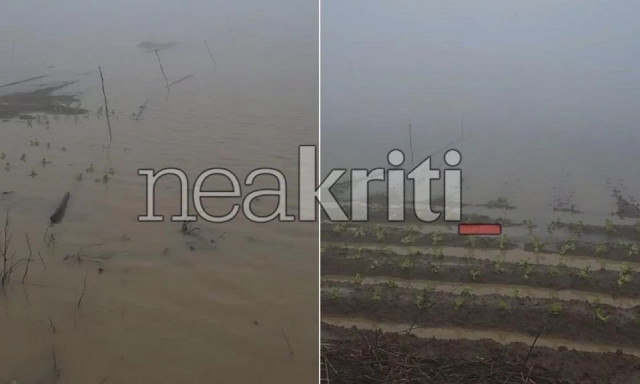 Κρήτη: Καταστροφικές οι συνέπειες της έντονης βροχόπτωσης στο Οροπέδιο Λασιθίου