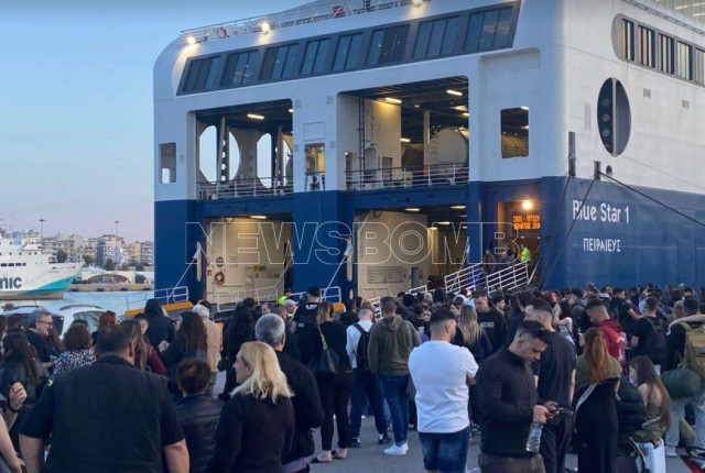 Συναγερμός για βόμβα στο Blue Star 1: Εκκενώθηκε το πλοίο - Επέβαιναν 750 επιβάτες