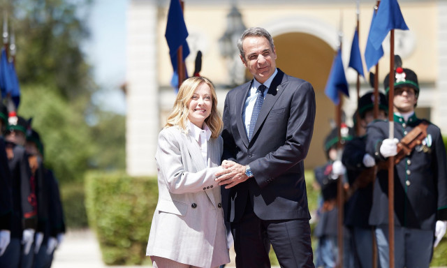 Η συνάντηση Μητσοτάκη - Μελόνι στη Ρώμη - Εικόνες