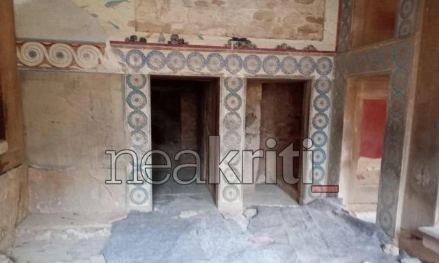 Κατέρρευσε ιστορική τοιχογραφία στο Ανάκτορο της Κνωσού – Οργή για την εγκατάλειψη του μνημείου
