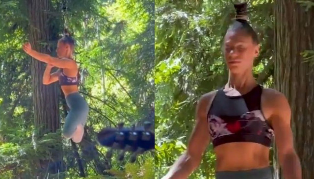 Κρεμάστηκε 25 λεπτά από τα μαλλιά της και έσπασε παγκόσμιο ρεκόρ Γκίνες