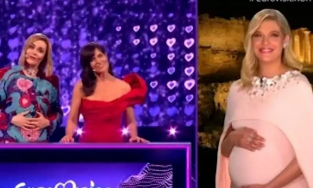 Τζένη Θεωνά: Με φουσκωμένη κοιλίτσα ανακοινώσε στη Eurovision που δίνει το 12άρι η Ελλάδα