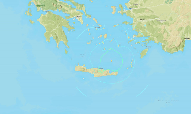 Σεισμός βόρεια του Λασιθίου: 6,1 Ρίχτερ «έδωσε» και το αμερικανικό USGS