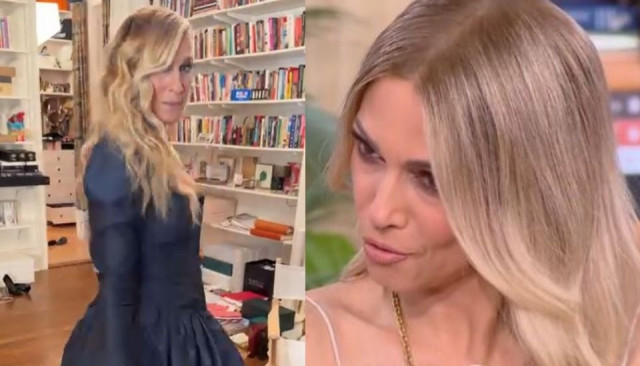 Σάρα Τζέσικα Πάρκερ: Ποζάρει με το φόρεμά της και ακούει Έλλη Κοκκίνου