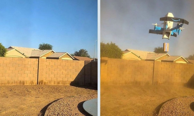 Διανομέας με drone από την Amazon προκαλεί ανεμοστρόβιλο σε αυλή σπιτιού – Δείτε βίντεο