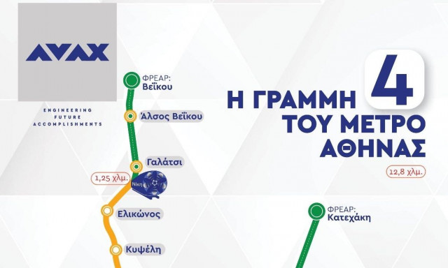 ΑΒΑΞ: Στο 60% η «Αθηνά», ο ένας από τους δύο μετροπόντικες της Γραμμής 4 του Μετρό Αθήνας