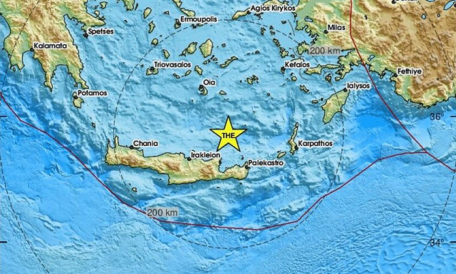 Κρήτη: Σεισμός βόρεια του Λασιθίου