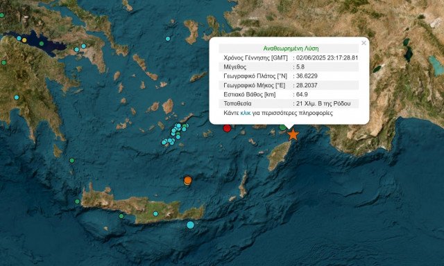 Σεισμός στη Ρόδο: Καθησυχαστικοί Λέκκας και Τσελέντης μετά τα 5,8 Ρίχτερ