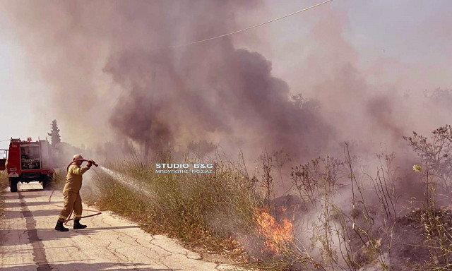 Αργολίδα: Φωτιά σε αγροτική έκταση - Έκαιγε κοντά σε βενζινάδικο