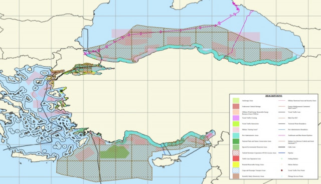 Απάντηση Ελληνικού ΥΠΕΞ στον τουρκικό χάρτη: «Αντανακλαστική αντίδραση κενή περιεχομένου»