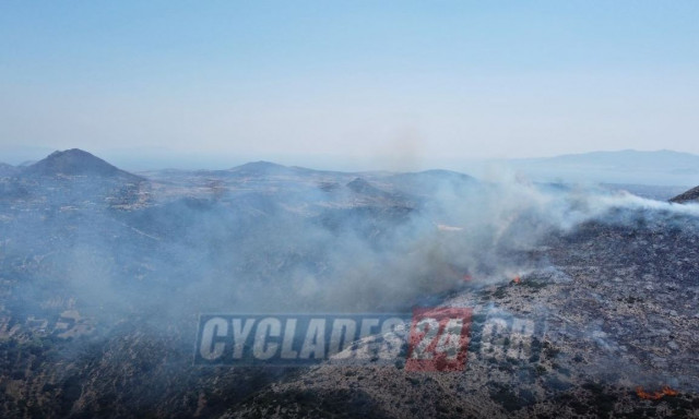 Υπό πλήρη έλεγχο η φωτιά στη Νάξο