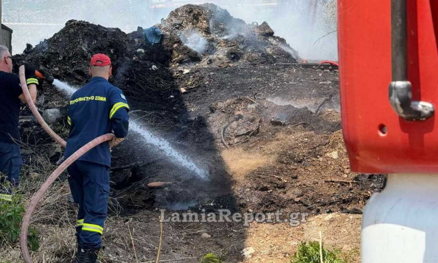 Φωτιά σε εγκαταλελειμμένες αποθήκες στη Λαμία - Ο καπνός έφτασε μέχρι το κέντρο της πόλης - Βίντεο