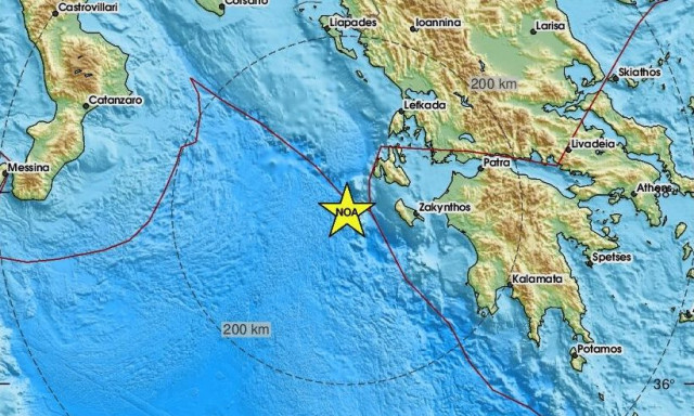 Σεισμός τώρα δυτικά της Ζακύνθου