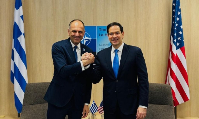 ΝΑΤΟ - Συνάντηση Γεραπετρίτη-Ρούμπιο: Μέση Ανατολή και Μεσόγειος στη συζήτηση