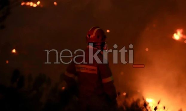 Μεγάλη φωτιά στην Ιεράπετρα: Μάχη με τις φλόγες στα Φέρμα - Ενισχύθηκαν οι δυνάμεις