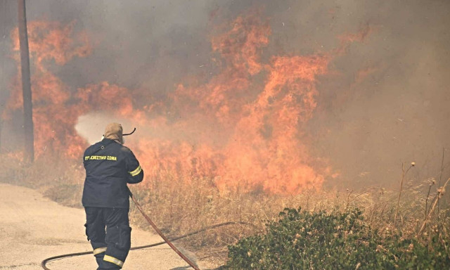 Φωτιά στη Μυτιλήνη