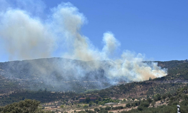 Νέα φωτιά τώρα στην Μυτιλήνη - Καίει στον Άγιο Ιγνάτιο