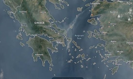 Φωτιές στην Τουρκία: Εντυπωσιακό βίντεο με τη μεταφορά καπνού πάνω από την Ελλάδα