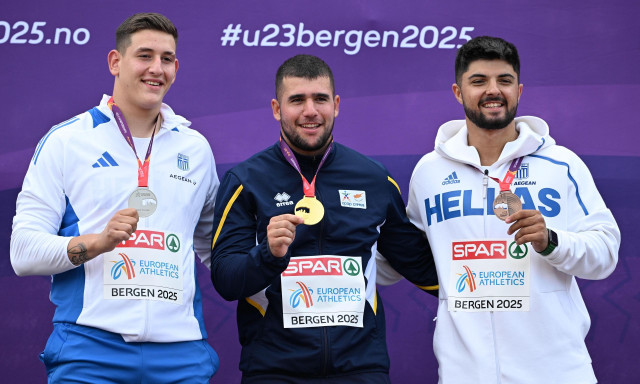 Σάρωσαν Ελλάδα και Κύπρος: Και τα τρία μετάλλια στα χέρια αθλητών μας στη σφυροβολία