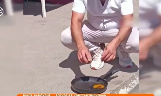 Καύσωνας: Πώς επιχειρηματίας τηγάνισε ομελέτα στο οδόστρωμα