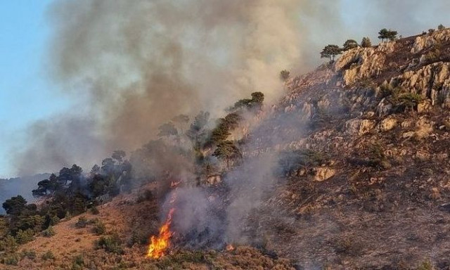 Υπό έλεγχο η φωτιά στη Μαγούλα, κοντά στην Αττική Οδό