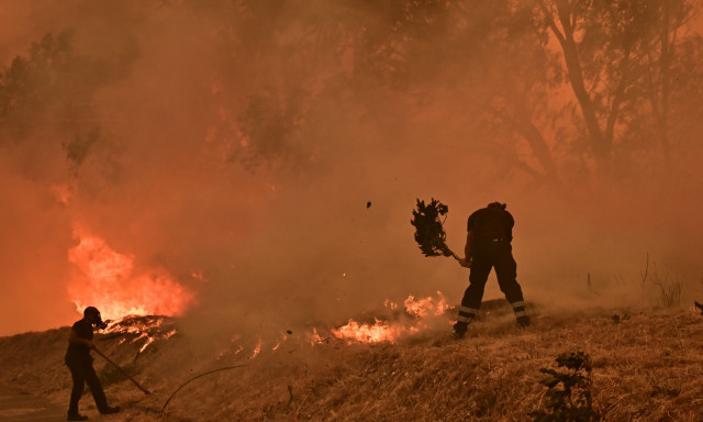 Εφιαλτική νύχτα στην Εύβοια: Μάχη με τη φωτιά και κρίσιμες εγκαταστάσεις σε κίνδυνο