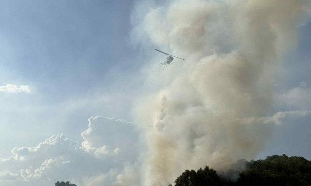 Μεγάλη φωτιά στην Αγναντιά Καλαμπάκας - Στη μάχη και εναέρια μέσα
