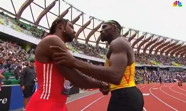 ΗΠΑ: Τσακωμός Νόα Λάιλς – Κένι Μπέντναρεκ στον τελικό των 200 μέτρων!