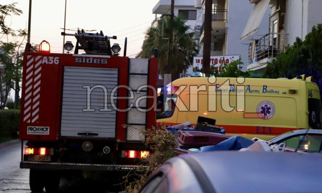 Ηράκλειο: Φωτιά σε κουζίνα σπιτιού - Φωτογραφίες