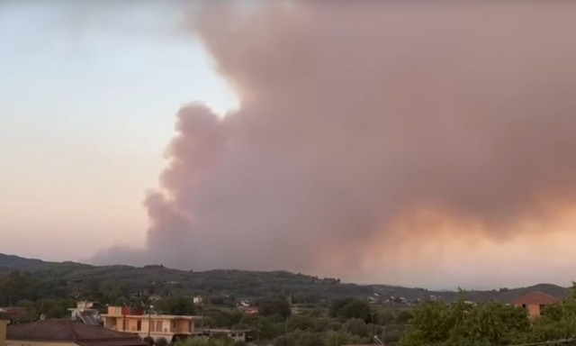 Ηλεία: Απόκοσμες εικόνες από τη μεγάλη πυρκαγιά στο Χελιδόνι - Δείτε βίντεο