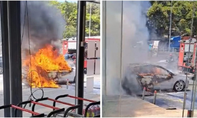 Ρέθυμνο: Αυτοκίνητο τυλίγεται στις φλόγες στον κόμβο Ατσιποπούλου – Βίντεο