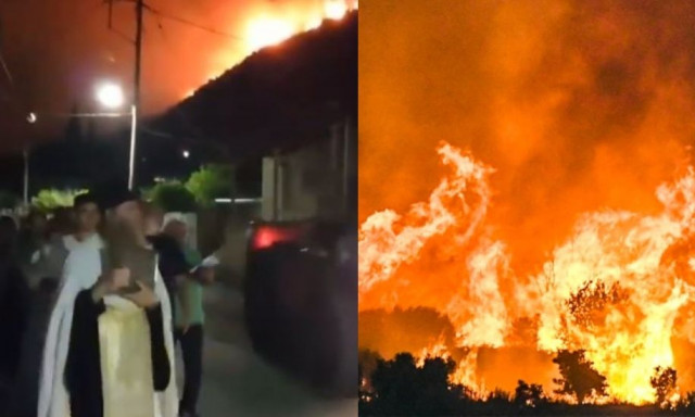 Ζάκυνθος: Λιτανεία για να σβήσει η φωτιά στην Λιθακιά - Βίντεο